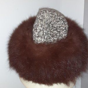 VINTAGE RED FOX HAT - Hand weave